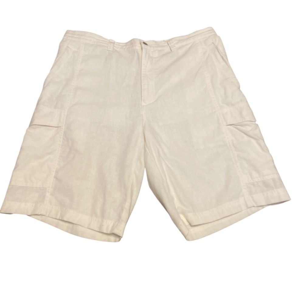 Cubavera Cream Cargo Shorts with Relaxed Fit